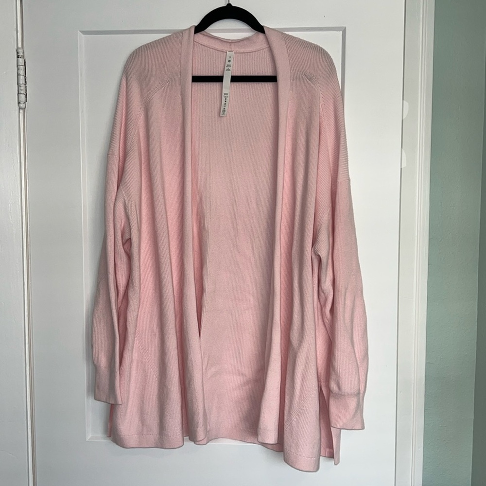 Lululemon Light Pink Side Slit Sweater Wrap, 16